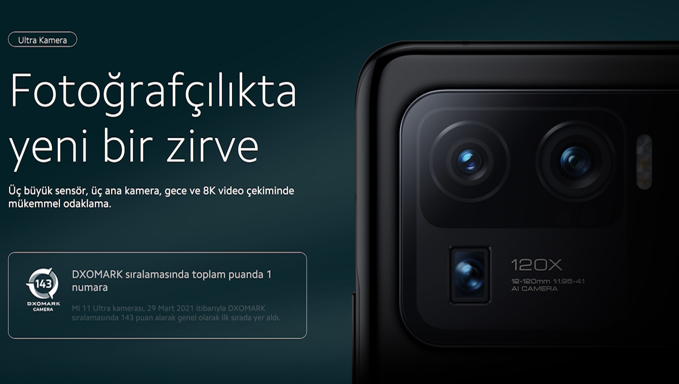 	Xiaomi Mi 11 Ultra 256 GB Black İkinci El (12 Ay Garantili)